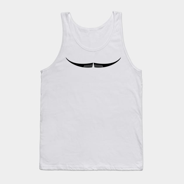Curved Moustache Tank Top by SWON Design